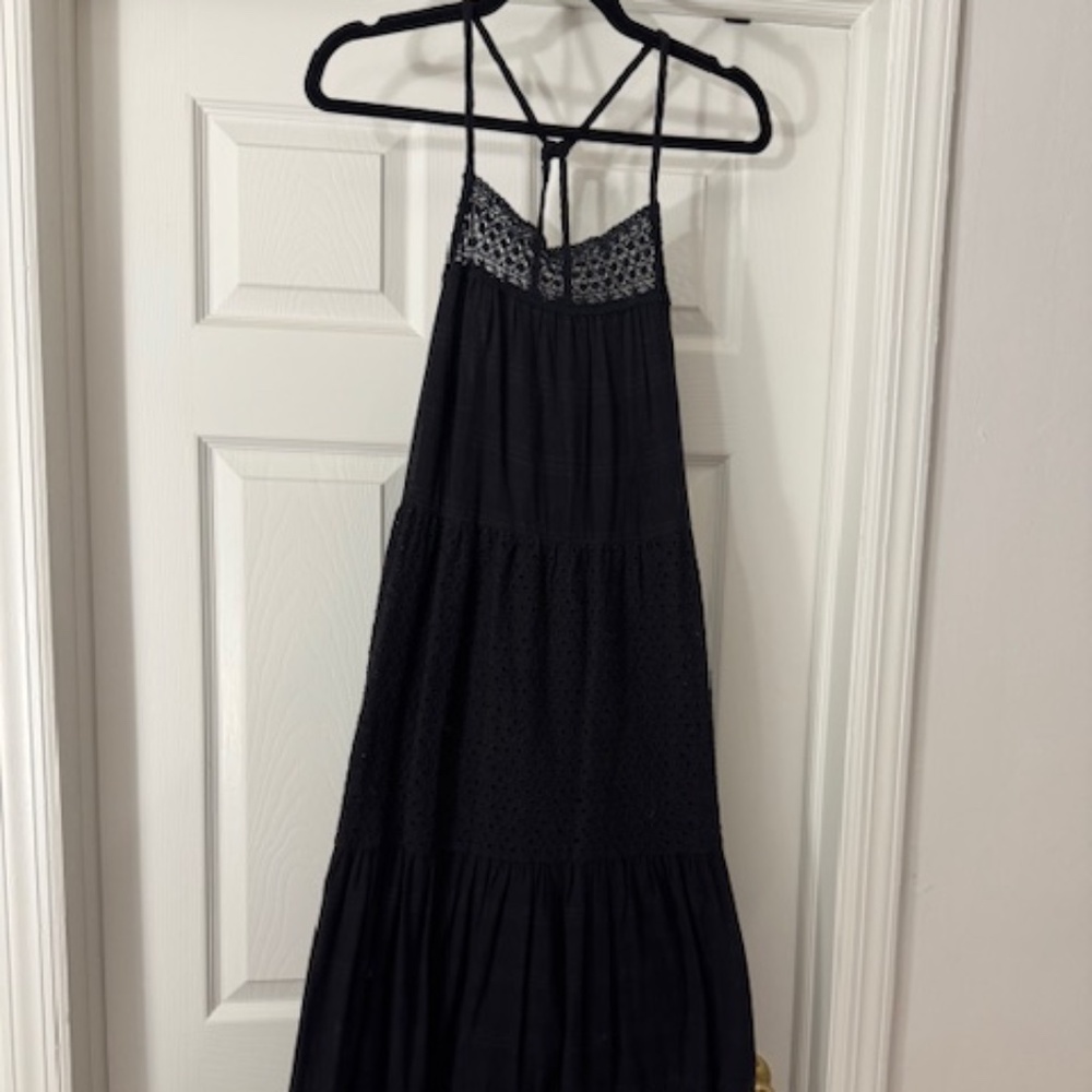 Black midi dress
